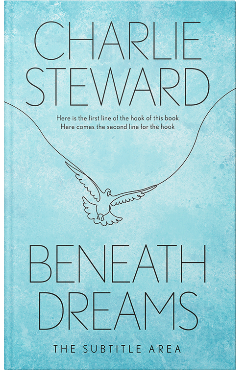 Front view of Premade Poetry Book Cover - Blizzard Blue