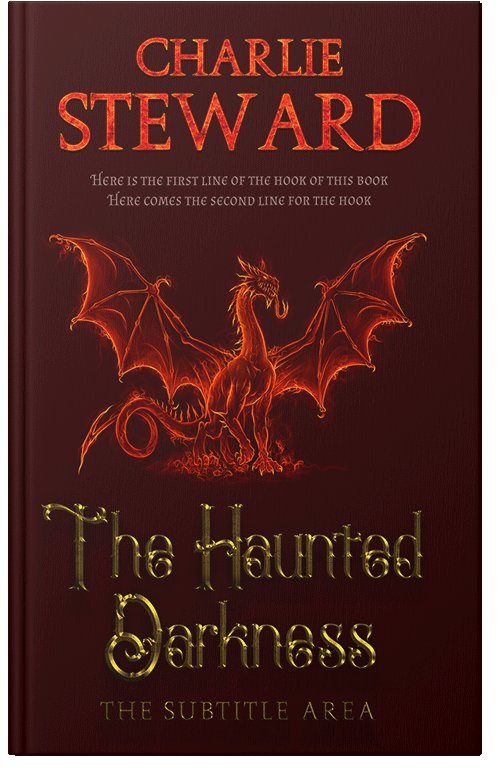 Front view of Sepia Black #21382 - Premade Fantasy Book Cover