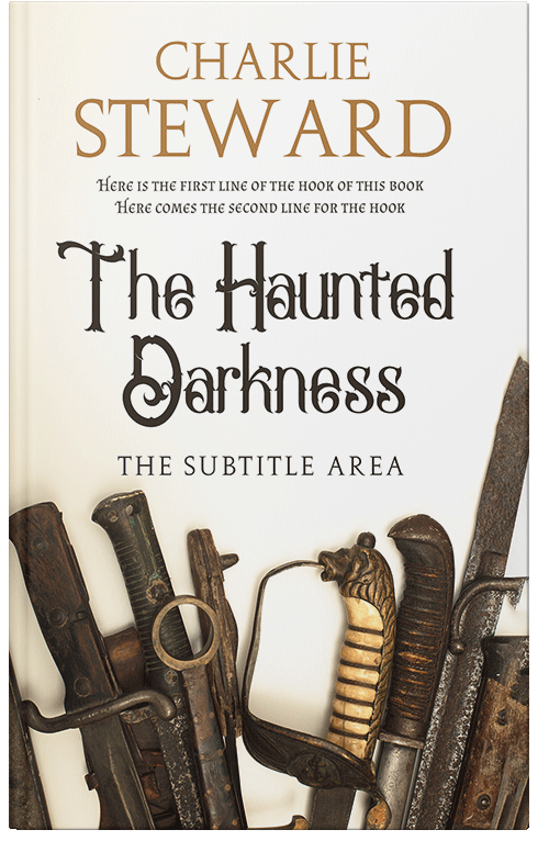 Front view of Premade Fantasy Book Cover - Ecru White