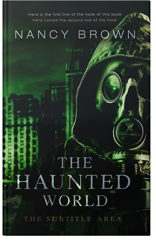 Front view of Premade Apocalyptica Book Cover - Racing Green