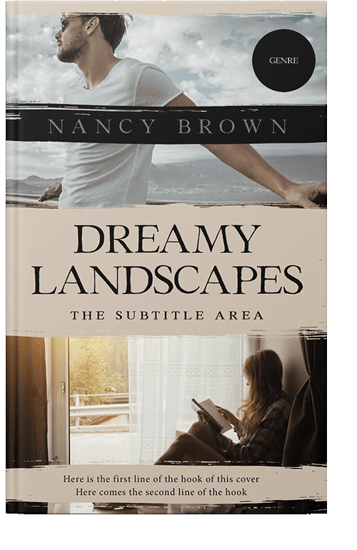 Front view of Swirl #21469 - Premade Romance Book Cover | BookCoverZone