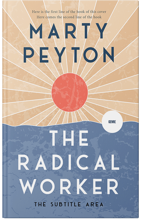 Front view of Premade Abstract Book Cover - Silver Rust