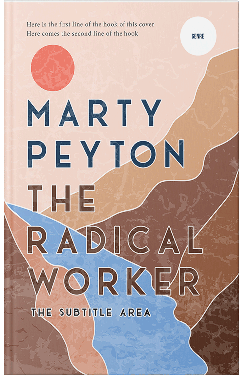 Front view of Premade Abstract Book Cover - Wafer