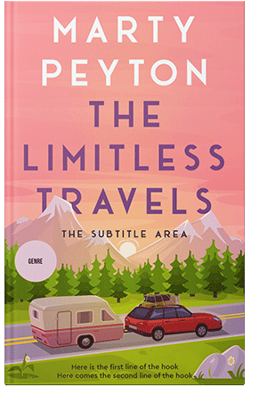 Pre Made Book Cover Sea Pink