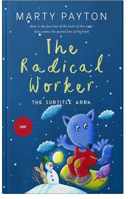 Front view of Premade Children's Book Cover - Venice Blue