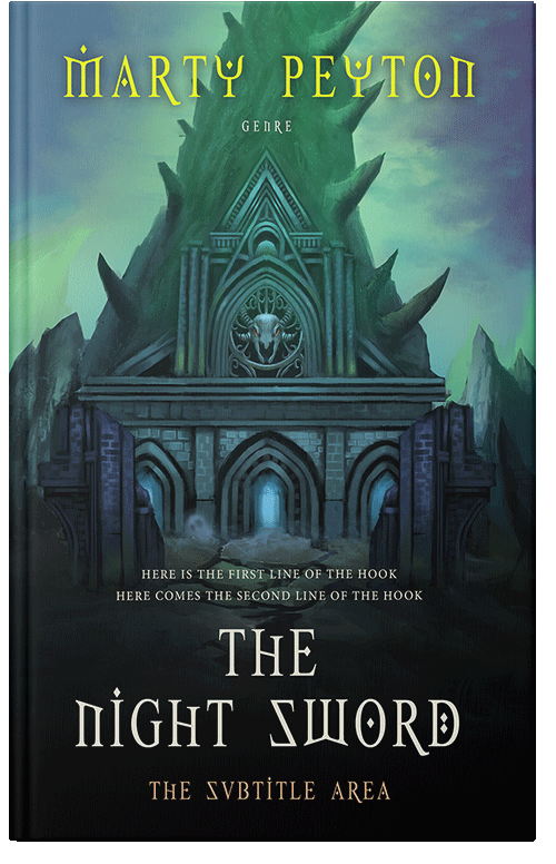 Front view of Timber Green #21654 - Premade Fantasy Book Cover