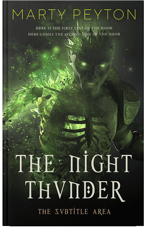 Front view of Hunter Green #21656 - Premade Fantasy Book Cover