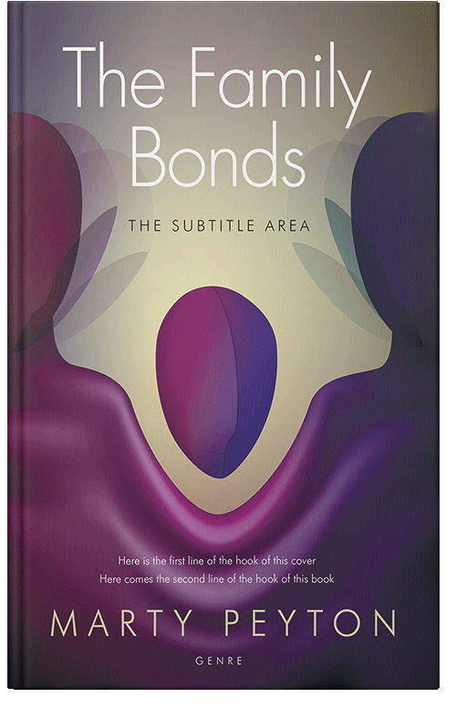 Front view of Premade Family & Parenting Book Cover - Eggplant