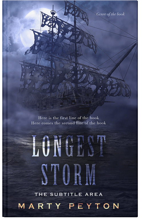 Front view of Mirage #21757 - Premade Action & Adventure Book Cover