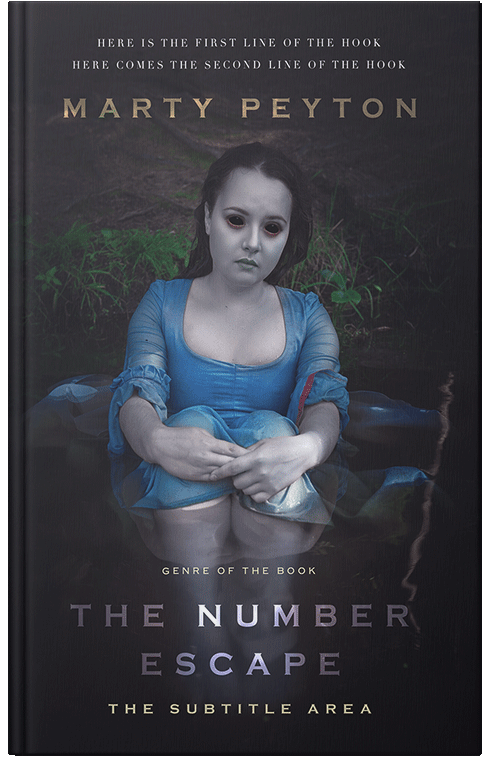 Front view of Shark #21767 - Premade Horror Book Cover