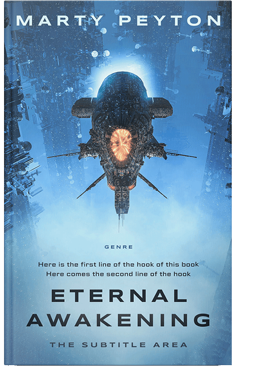 Front view of Steel Blue #21787 - Premade Science Fiction Book Cover