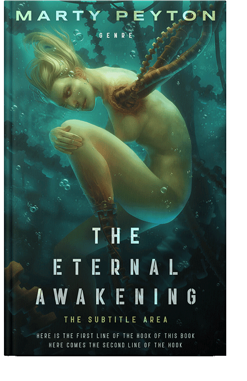 Front view of Gable Green #21795 - Premade Science Fiction Book Cover