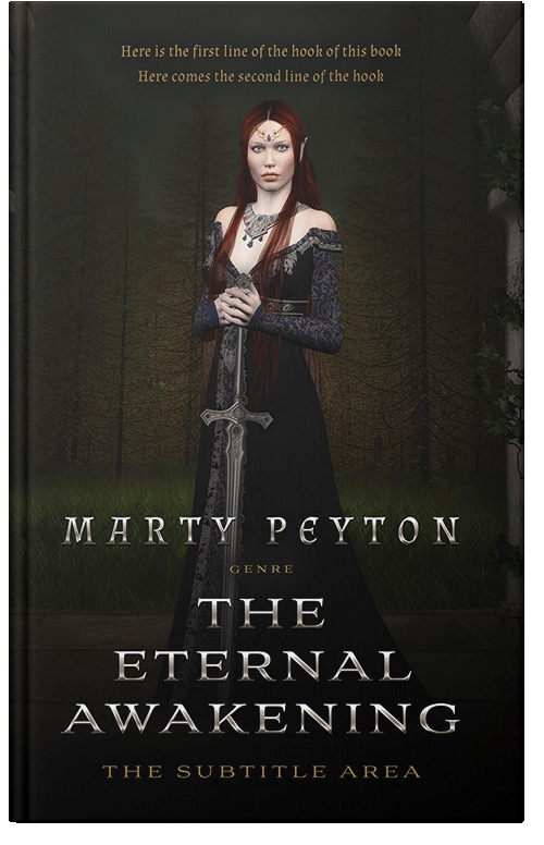 Front view of Rangoon Green #21805 - Premade Fantasy Book Cover