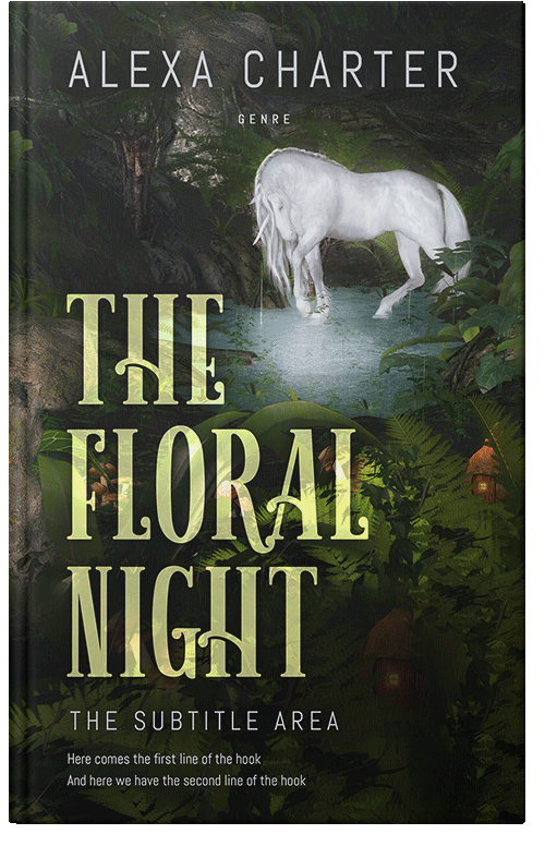 Front view of Rangoon Green #21884 - Premade Fantasy Book Cover