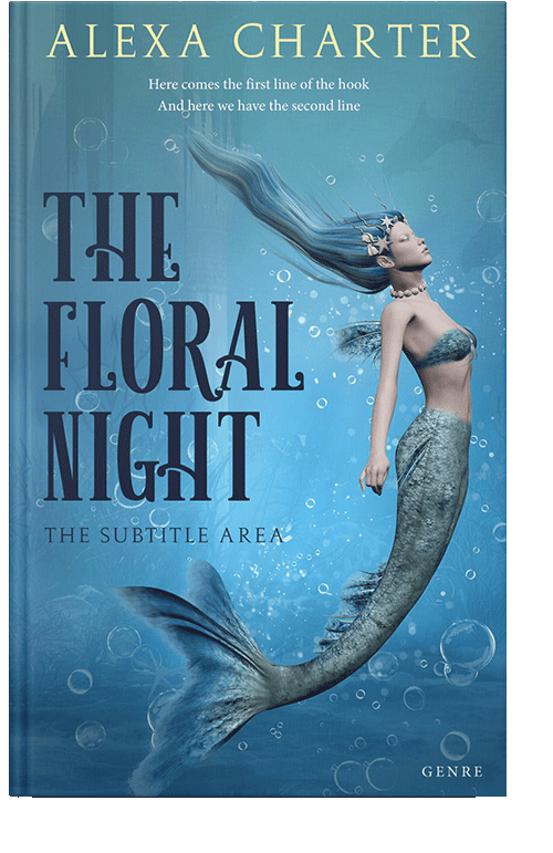 Front view of Steel Blue #21890 - Premade Fantasy Book Cover