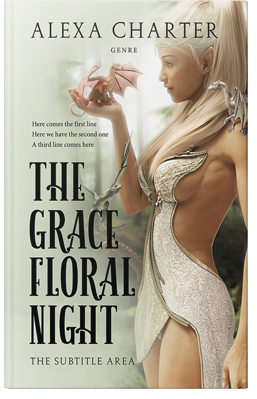 Front view of Premade Fantasy Book Cover - Moon Mist