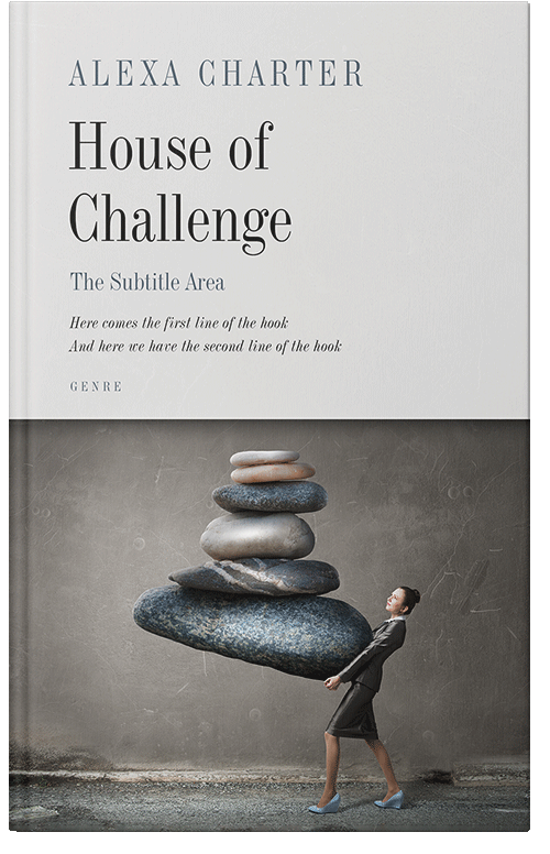 Front view of Premade Business Book Cover - Quill Gray