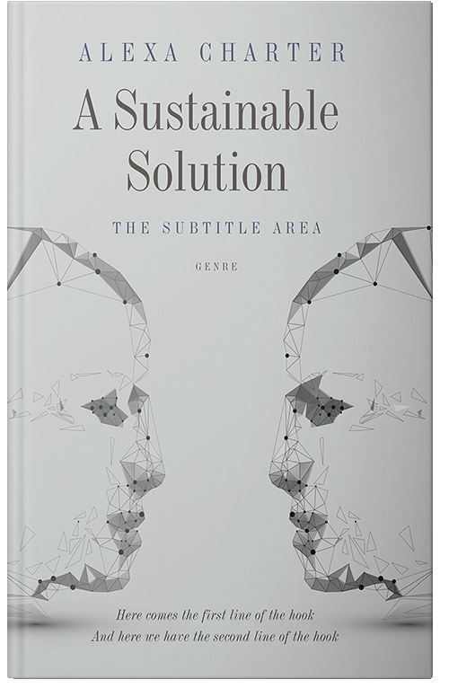 Front view of Premade Abstract Book Cover - Tiara