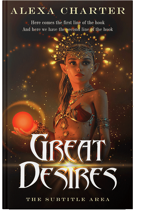 Front view of Graphite #21938 - Premade Fantasy Book Cover