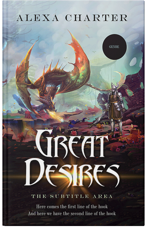 Front view of Premade Fantasy Book Cover - Cocoa Brown