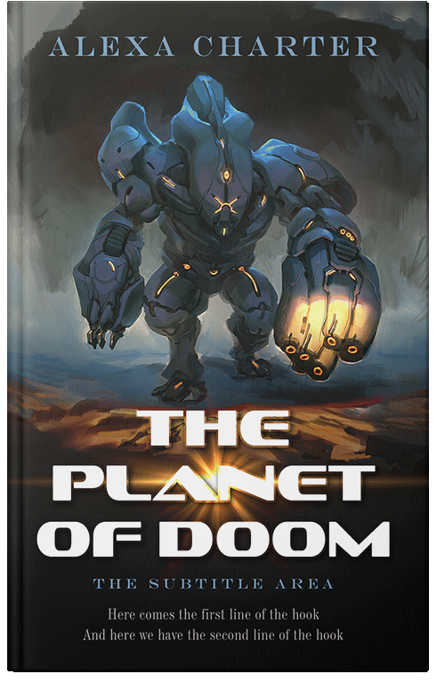 Front view of Shark #21951 - Premade Science Fiction Book Cover