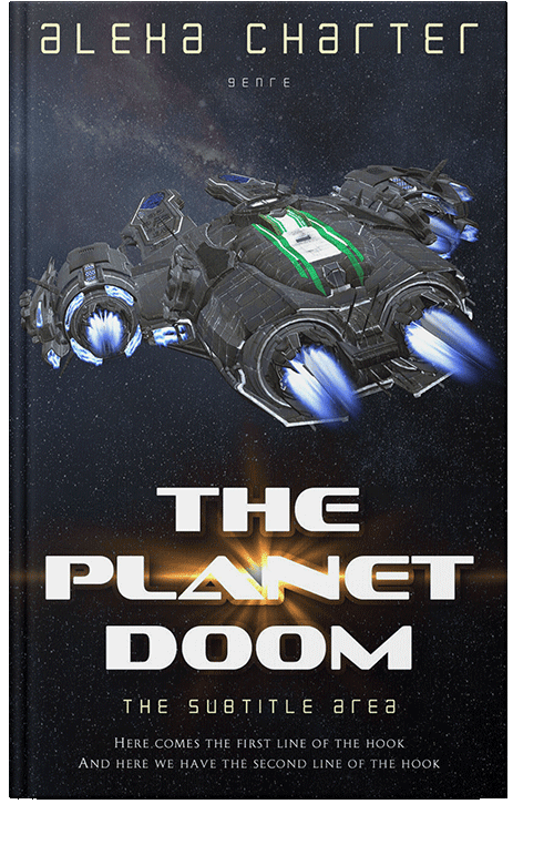 Front view of Shark #21954 - Premade Apocalyptica Book Cover