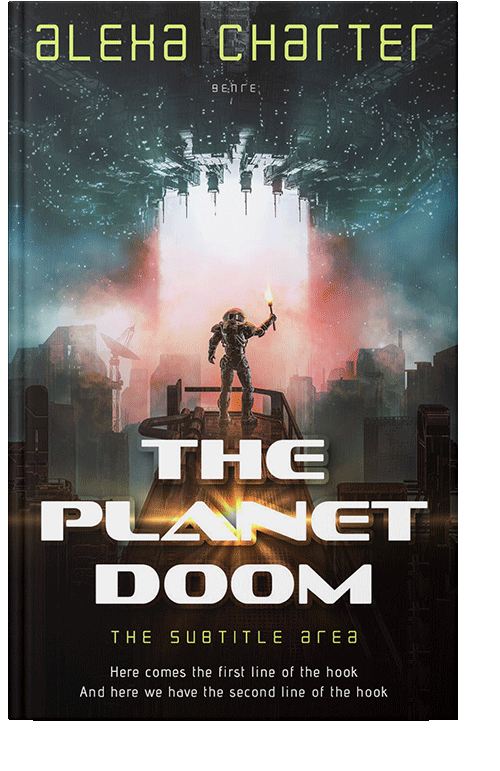 Front view of Shark #21961 - Premade Science Fiction Book Cover