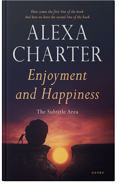 Front view of Premade Self-Improvement & Self-Help Book Cover - Antique Brass