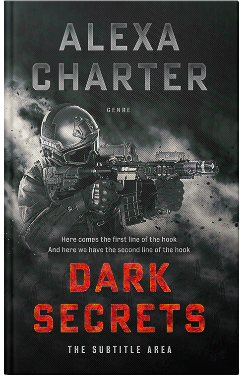 Front view of Premade Mystery & Thriller & Suspense Book Cover - Outer Space