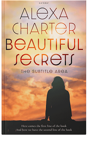 Pre Made Book Cover Gold Sand