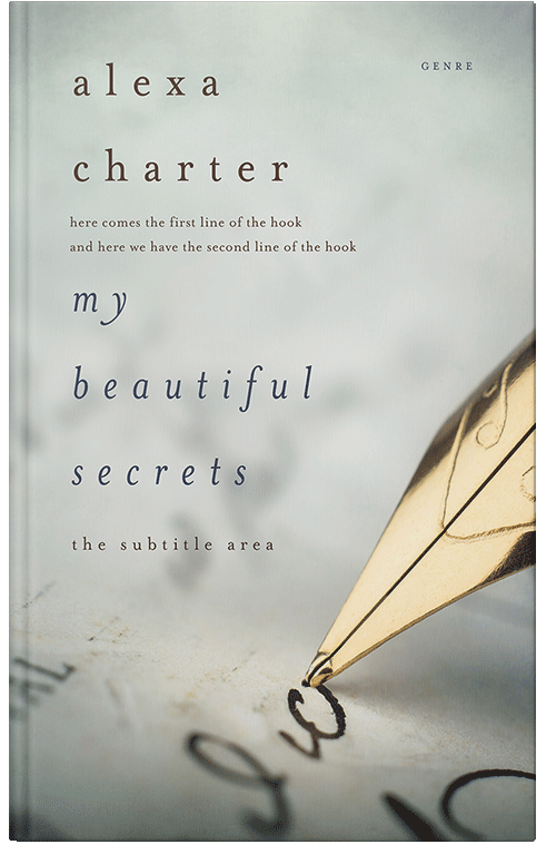 Front view of Premade Abstract Book Cover - Celeste