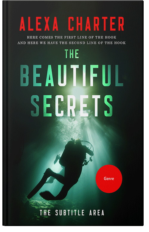 Front view of Premade Action & Adventure Book Cover - Black Bean