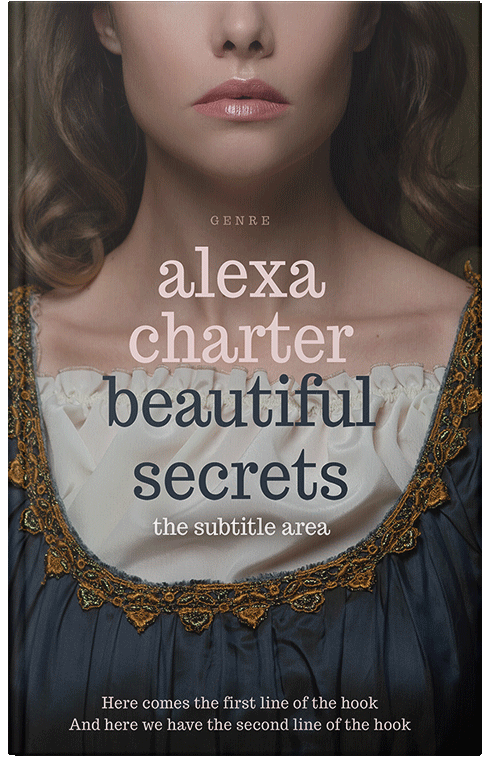 Front view of Premade Abstract Book Cover - Dune