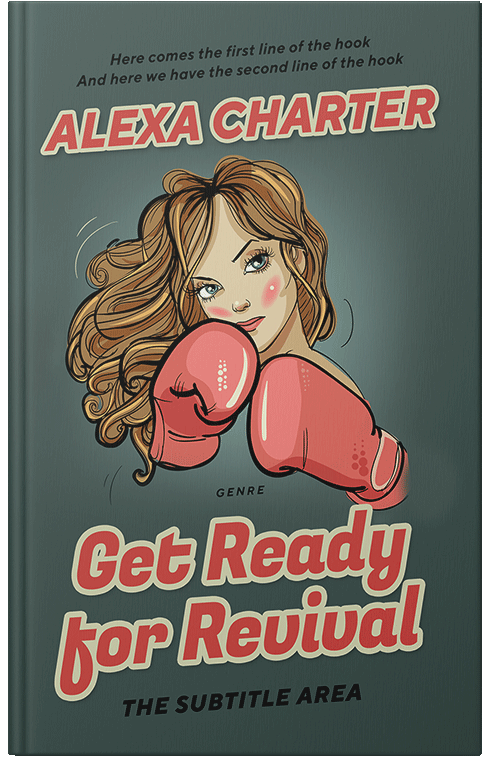 Front view of Premade Chick Lit Book Cover - Mineral Green