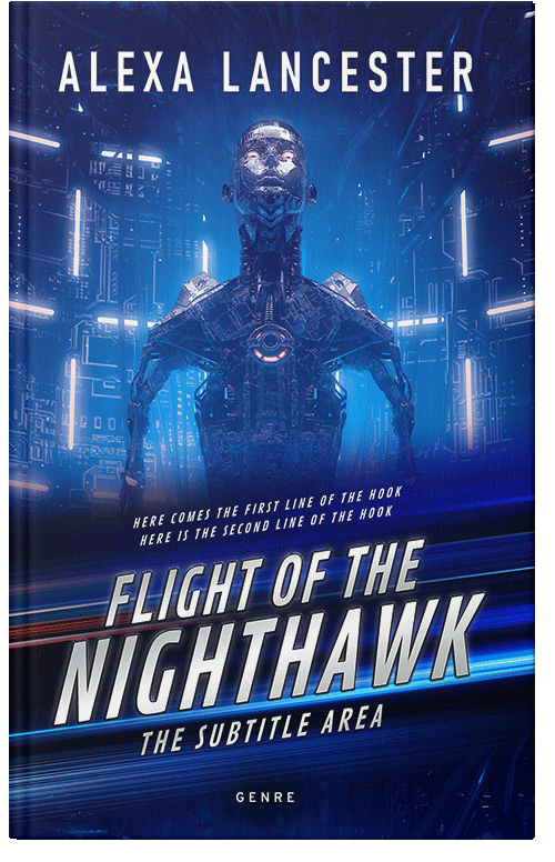 Front view of Deep Sapphire #22303 - Premade Science Fiction Book Cover