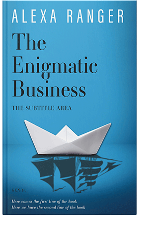 Pre Made Book Cover Curious Blue