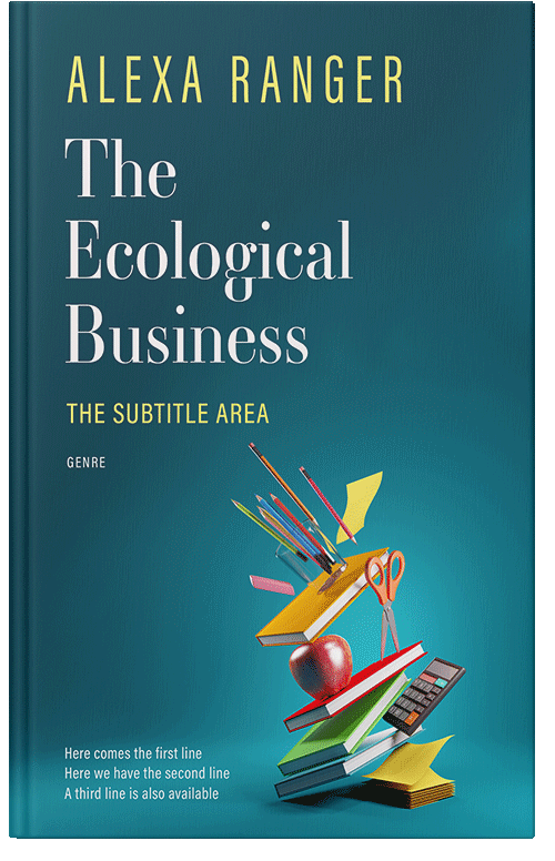 Front view of Deep Sea Green #22382 - Premade Education Book Cover