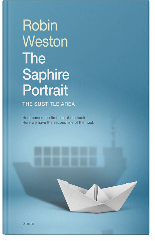 Front view of Hippie Blue #22423 - Premade Business Book Cover