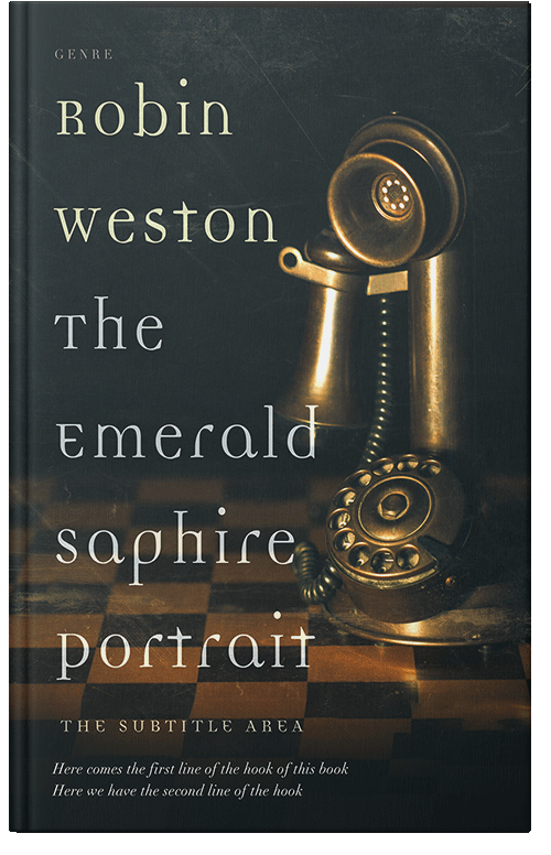 Front view of Outer Space #22456 - Premade Historical Book Cover