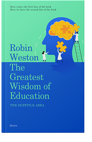 Pre Made Book Cover Science Blue