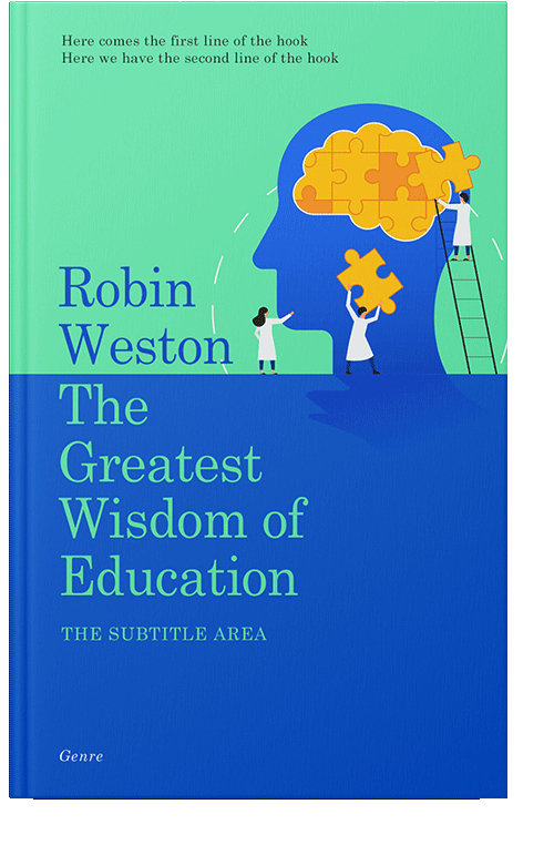 Front view of Science Blue #22459 - Premade Health & Mind & Body Book Cover