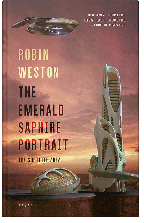 Front view of Premade Science Fiction Book Cover - Au Chico