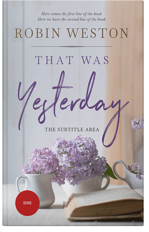 Front view of Premade Literary Fiction Book Cover - Pale Slate