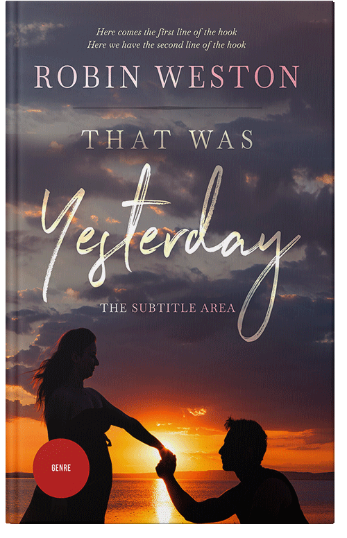 Front view of Premade Romance Book Cover - Blackcurrant