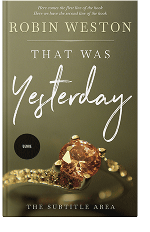 Pre Made Book Cover Yellow Metal