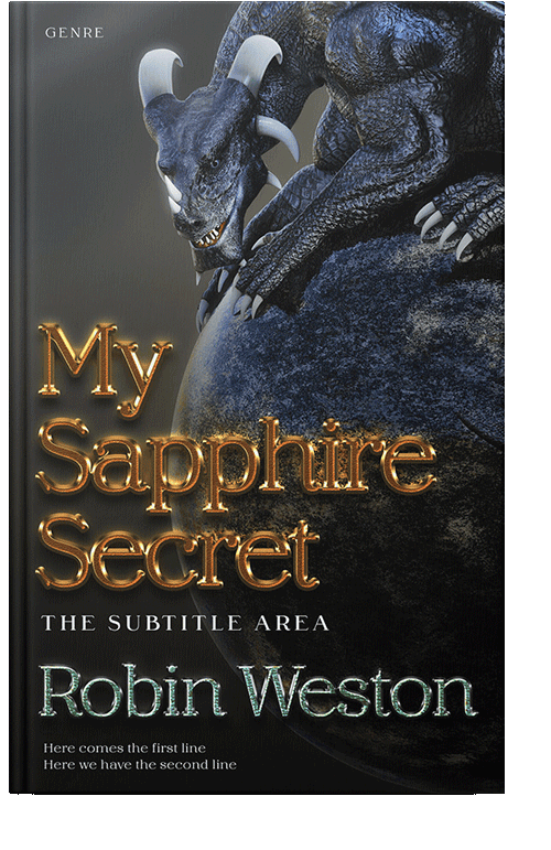 Front view of Shark #22620 - Premade Fantasy Book Cover