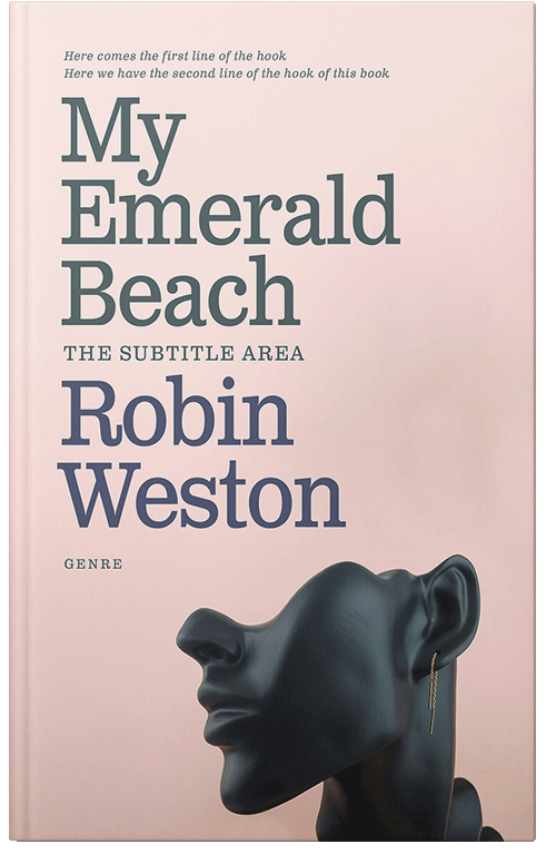 Front view of Premade Surreal Book Cover - Bright Gray