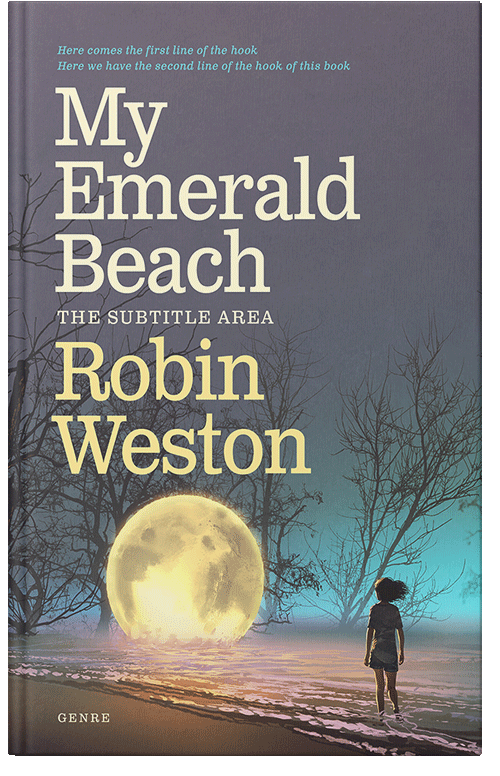 Front view of Premade Fantasy Book Cover - Mid Gray