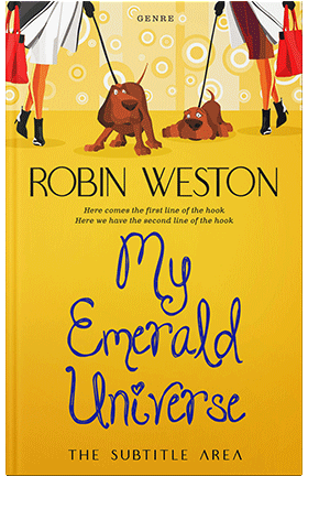 Pre Made Book Cover Lightning Yellow