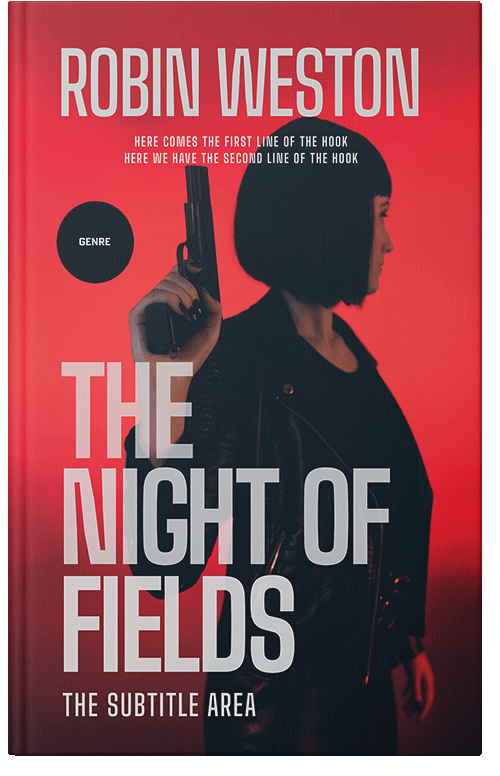 Front view of Premade Mystery & Thriller & Suspense Book Cover - Brick Red